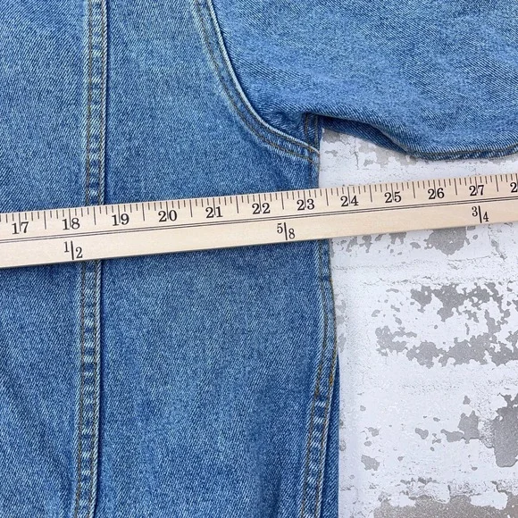 Vintage Winnie The Pooh Denim Jacket Men XL Blue Jean Biker Trucker Retro Disney - Picture 14 of 16